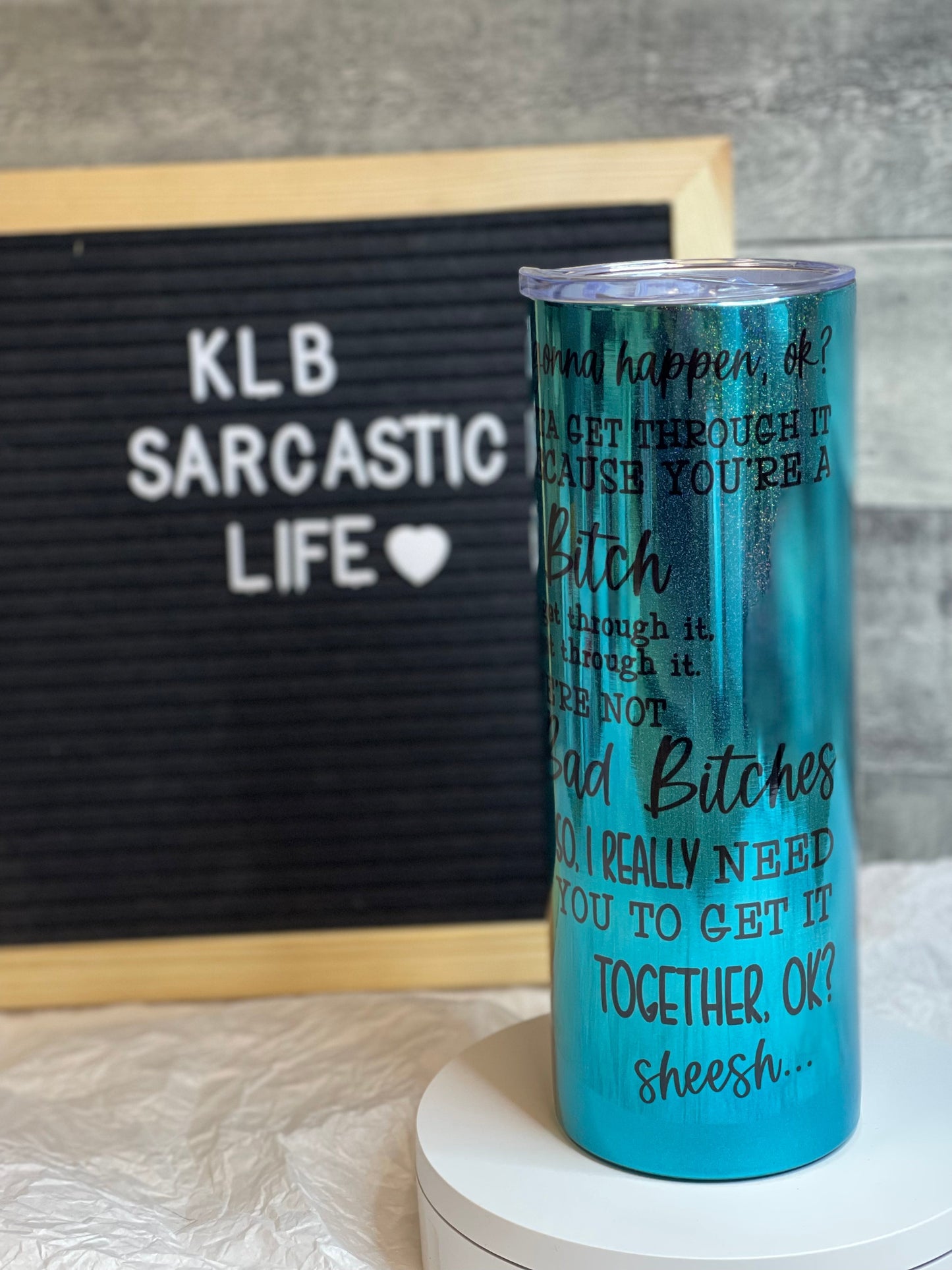 Bad Bitch | Gold | 20oz Straight Tumbler