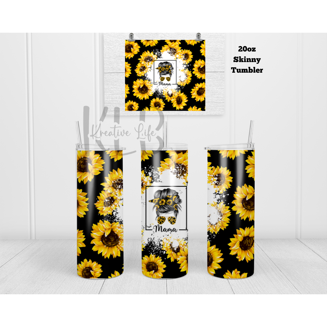 Mama & Mini Sunflower | 12oz | 20oz | Tumbler Set | Matching