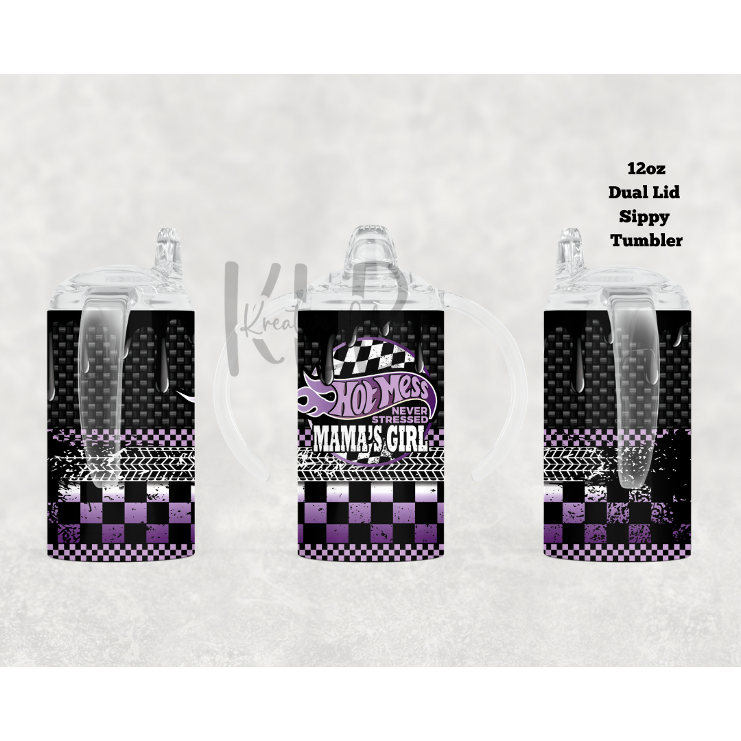 Girl Mama | Mama's Girl | Purple | 12oz | 20oz | Tumbler Set