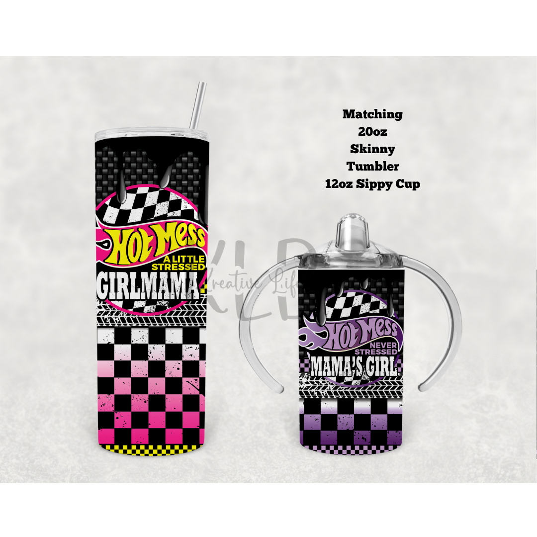 Girl Mama | Mama's Girl | Purple | 12oz | 20oz | Tumbler Set