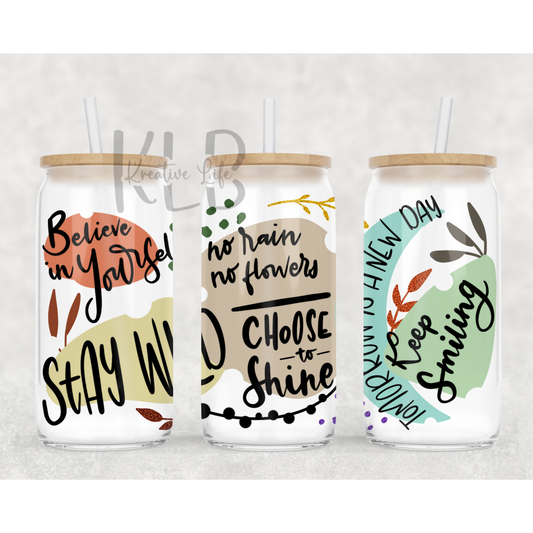 Stay Wild | 16oz Clear Glass Can Tumbler | Embrace Your Adventurous Spirit!