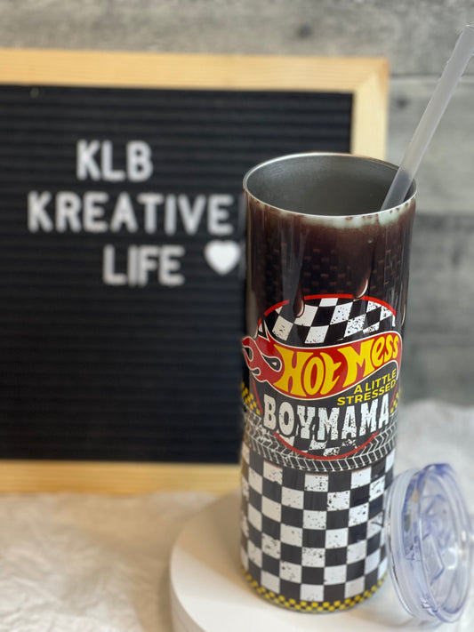 Hot Mess Boy Mama | 20oz Stainless Steel Tumbler | Shop Now | Ready to Ship