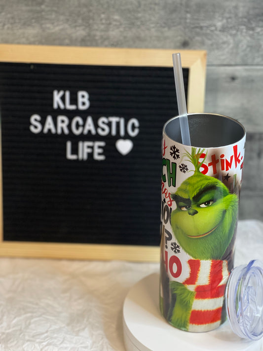 Grinch | 20oz Tumbler | Christmas in July | Ready to Ship