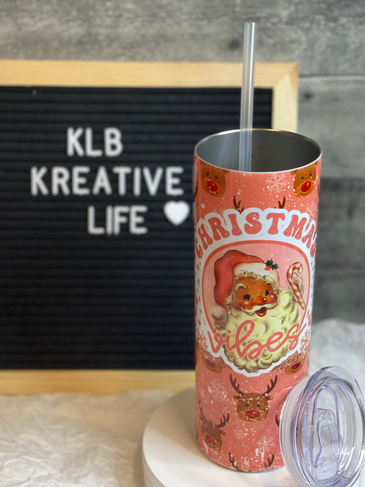 Christmas Vibes | 20oz Tumbler | Christmas in July | Ready to Ship