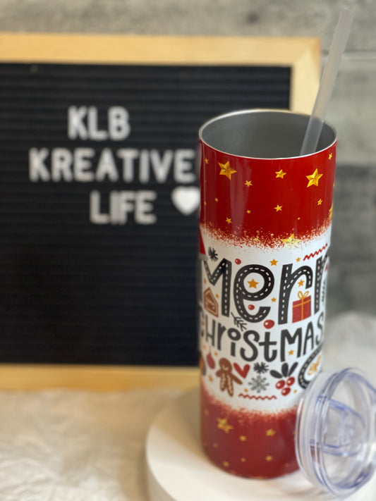 Merry Christmas | 20oz Tumbler | Christmas in July | Ready to Ship