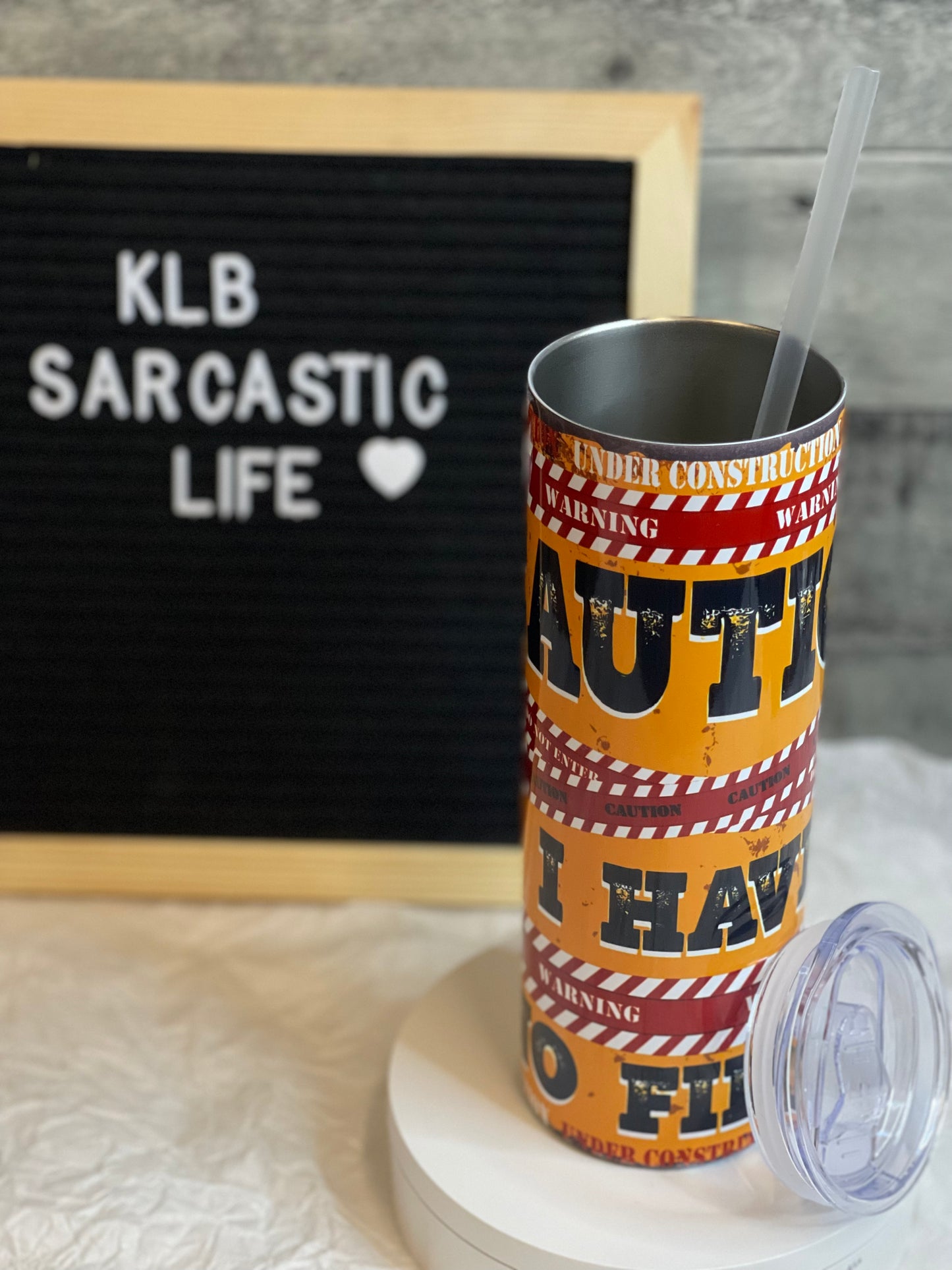 Caution, I Have No Filter | 20oz Stainless Steel Tumbler | Shop Now | Ready to Ship