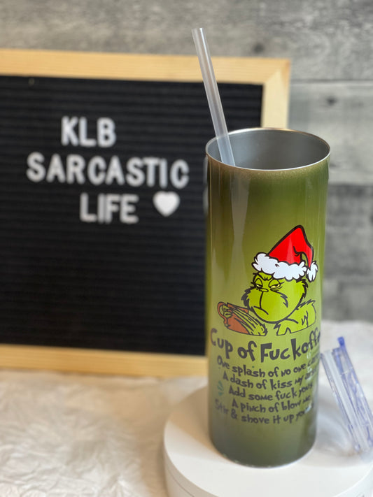 Cup of Fuckoffee | 20oz Tumbler | Christmas in July | Ready to Ship