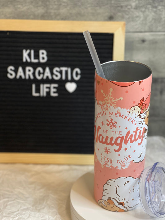 Naughty List | 20oz Tumbler | Christmas in July | Ready to Ship